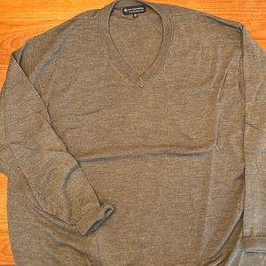 Like new tan v neck merino wool sweater